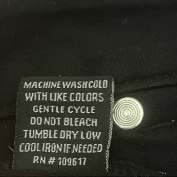 Body C stretchy black leggings/pants 5 pockets design zip/button Women M - Picture 12 of 16